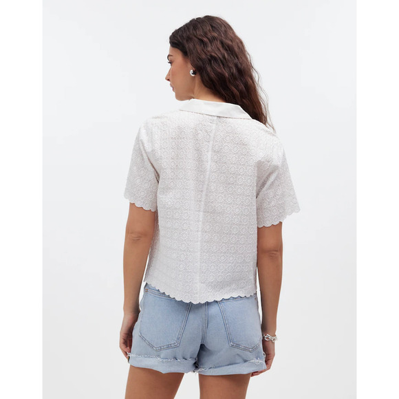 Madewell Embroidered Semi-Sheer Resort Shirt XL - Picture 4 of 8